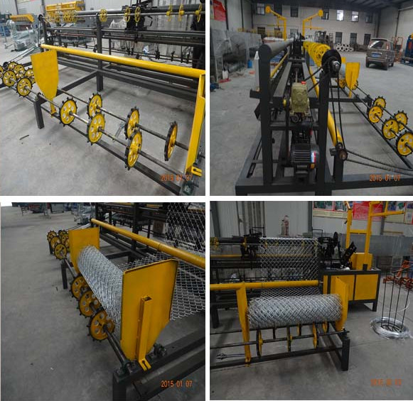 High Speed Automatic Double Wire Diamond Mesh Chain Link Fence Machine