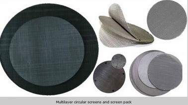 Circle extruder  screens in single or multilayer keep particles out/filter disc mesh