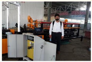 4m width PLC full Automatic double wire Chain Link Fence Machine/diamond wire mesh machine