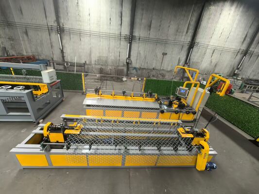 High Quality full Automatic Double Wire feeding Chain Link Diamond Fence Weaving Machine