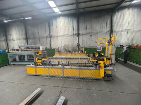 High Quality full Automatic Double Wire feeding Chain Link Diamond Fence Weaving Machine